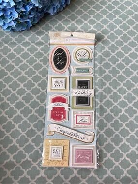 Anna Griffin 3D Stickers Rose Collection Set of 10 NEW